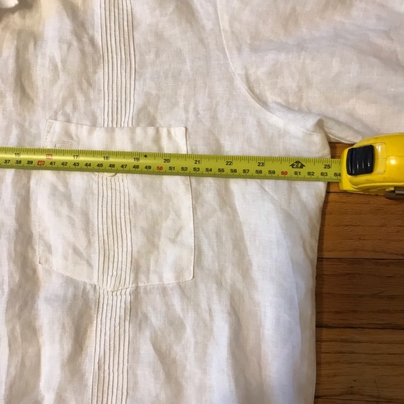 Authentic Oscar de la Renta linen oversized dress shirt or blazer size L - Picture 9 of 13